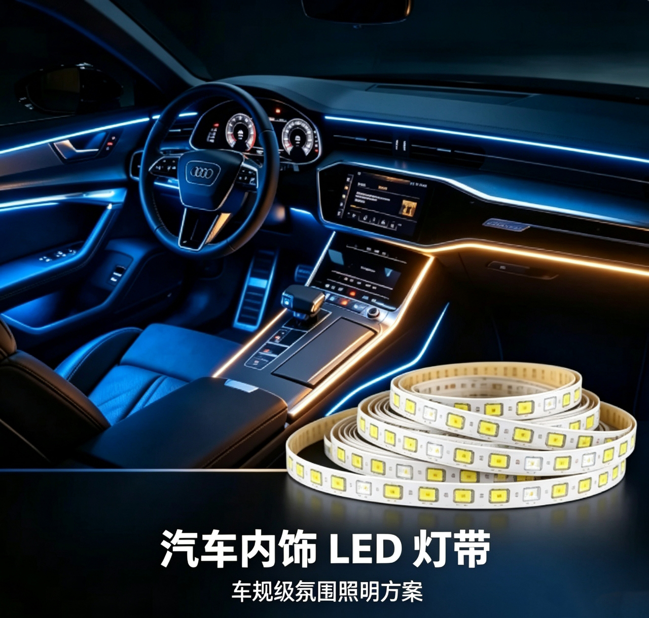 汽车及内饰LED灯带 | 汽车级氛围LED灯带B2B指南