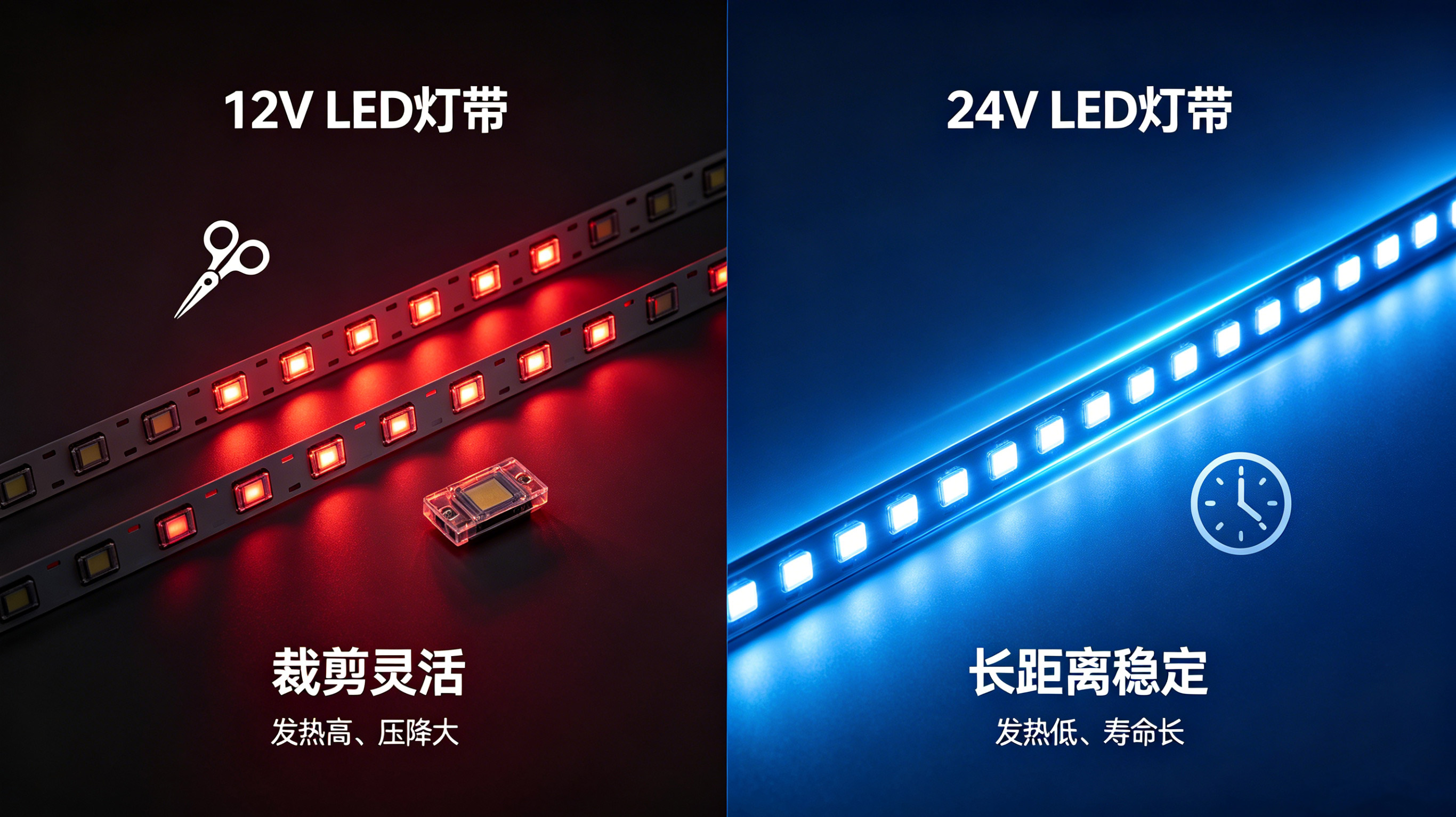 12V和24V灯带怎么选？灯带安装指南和选灯带避坑方案
