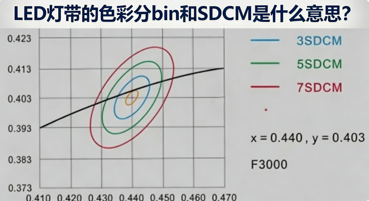 LED灯带色容差SDCM是什么意思？选购灯带前必须看懂这个参数