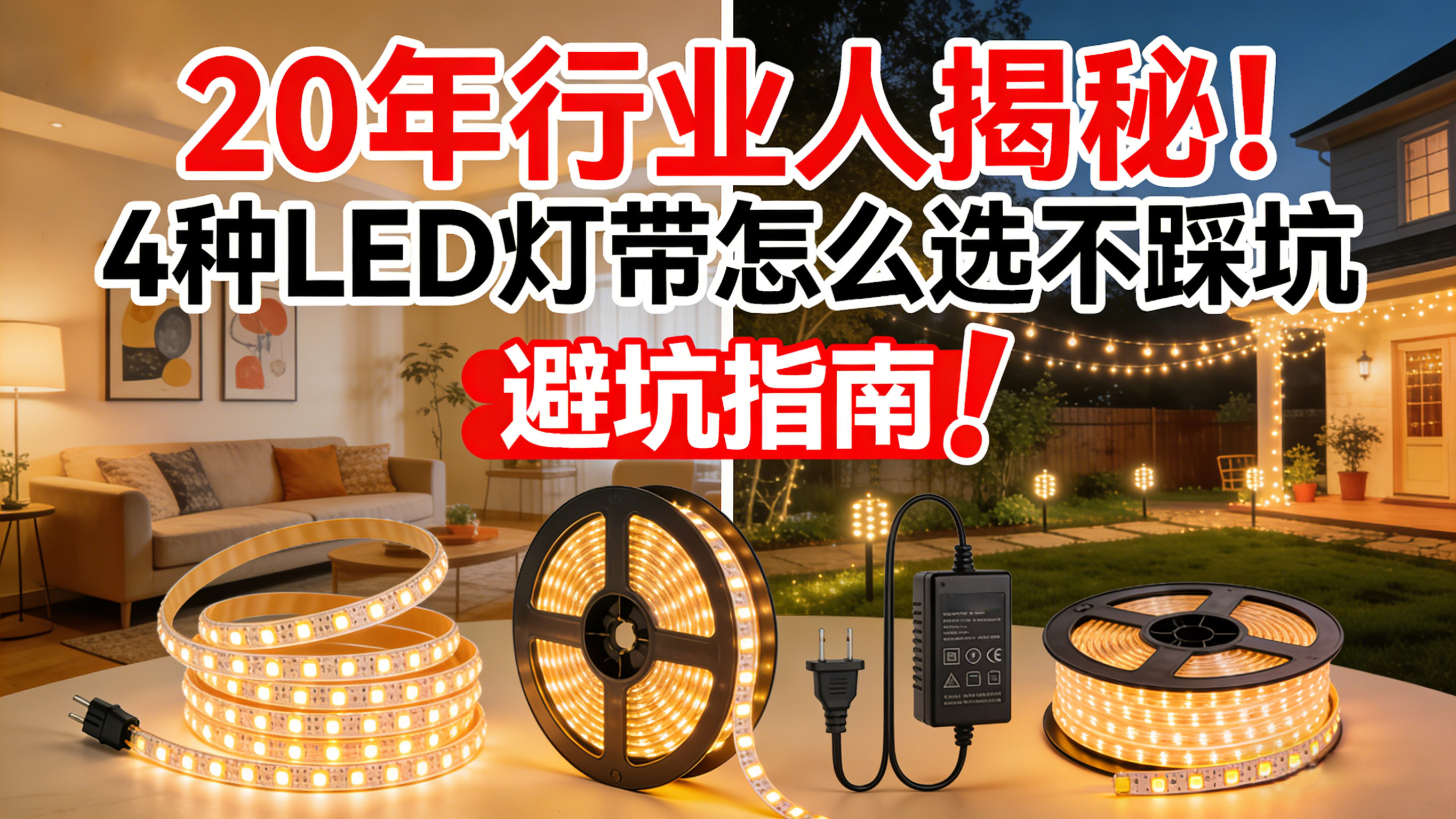 工程采购必读：50米以上户外亮化，室内亮化选高压灯带还是低压24V？优缺点深度解析