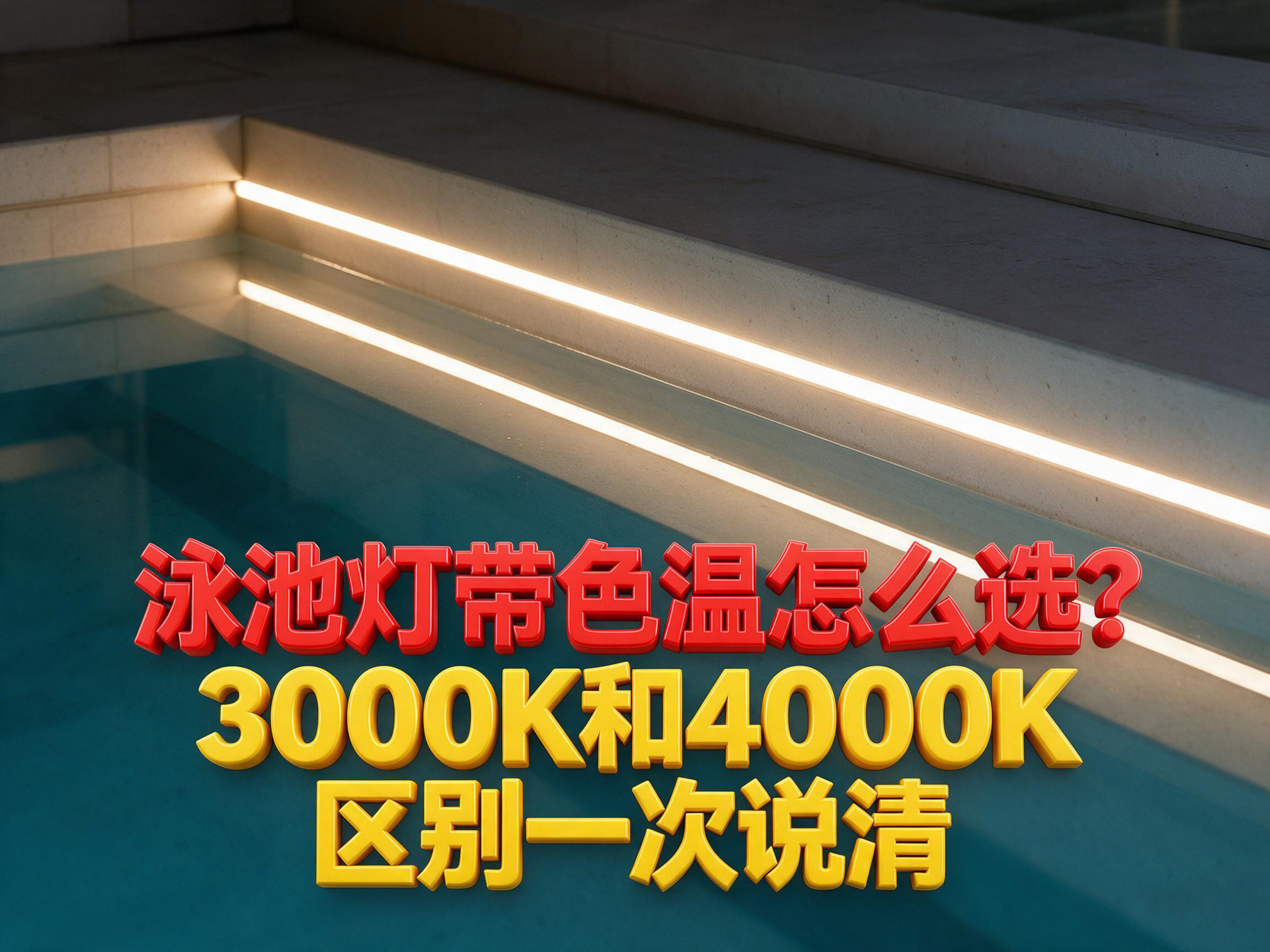 泳池灯带色温怎么选？3000K和4000K区别一次说清