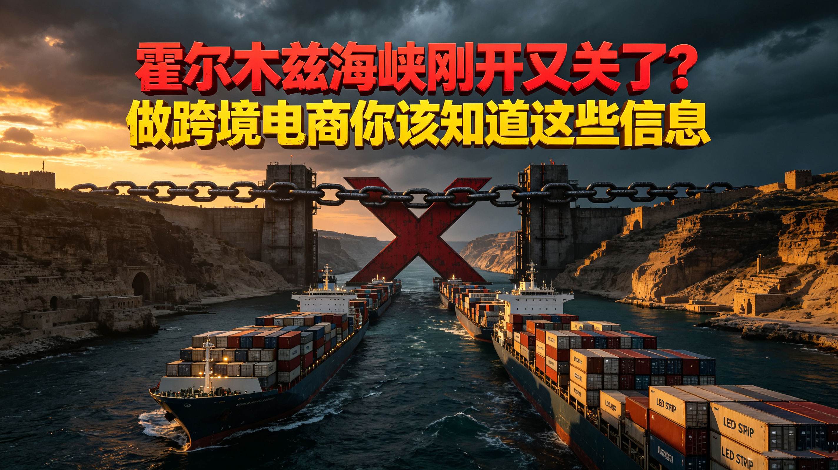 霍尔木兹海峡再次封锁影响 LED 灯带出口？外贸电商物流航线与发货避坑指南