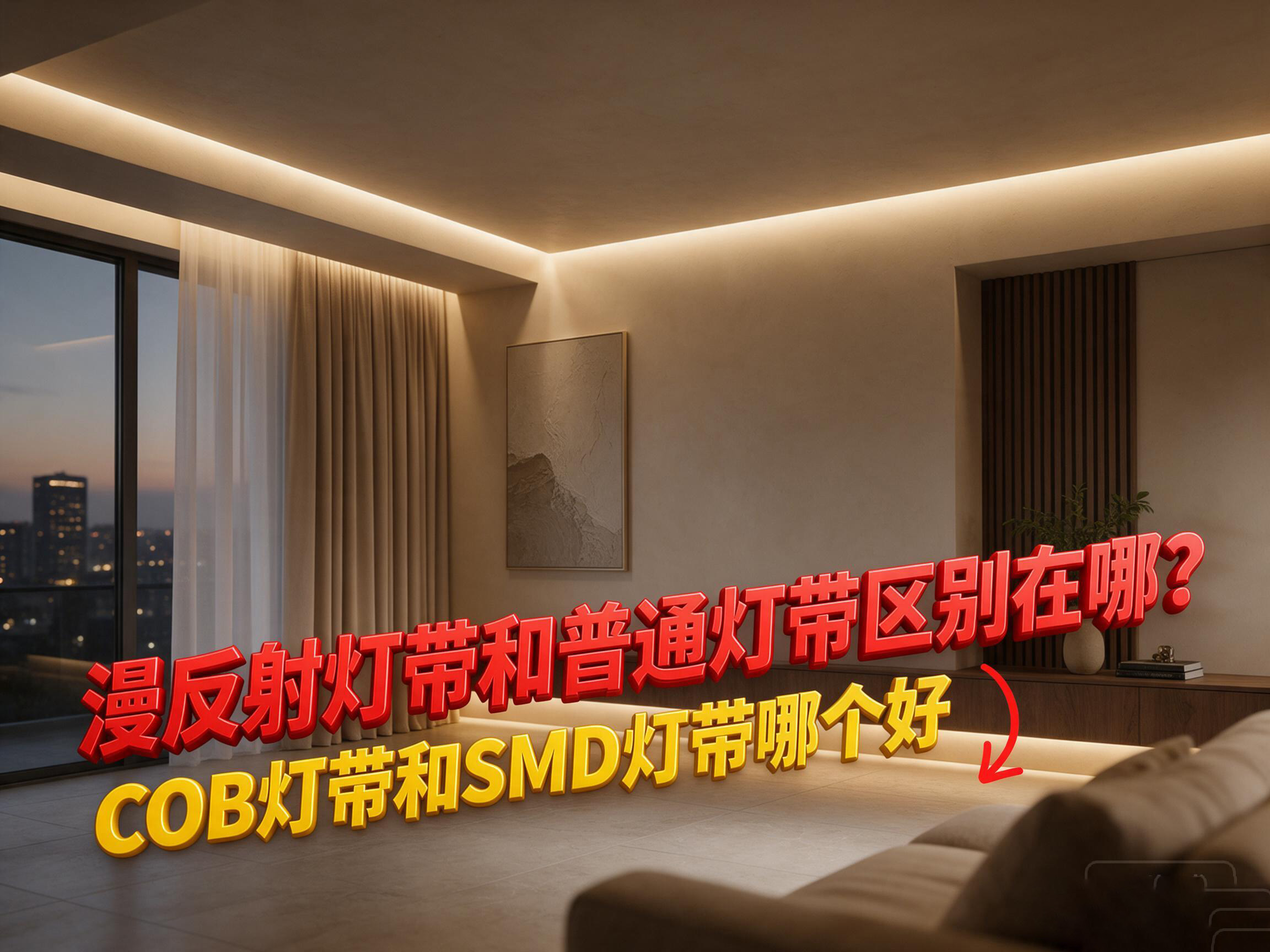 漫反射灯带和普通灯带区别在哪？COB灯带和SMD灯带哪个好