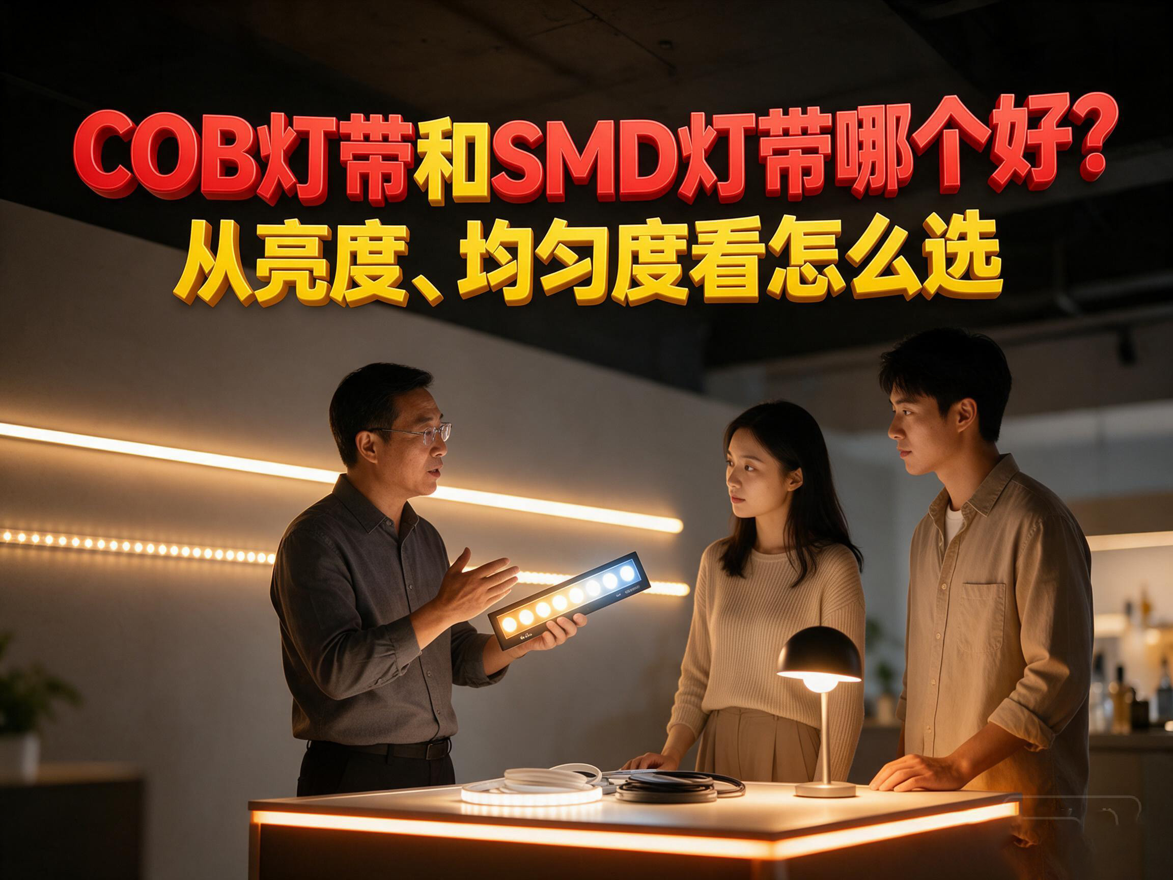 COB灯带和SMD灯带哪个好？从亮度、均匀度看怎么选