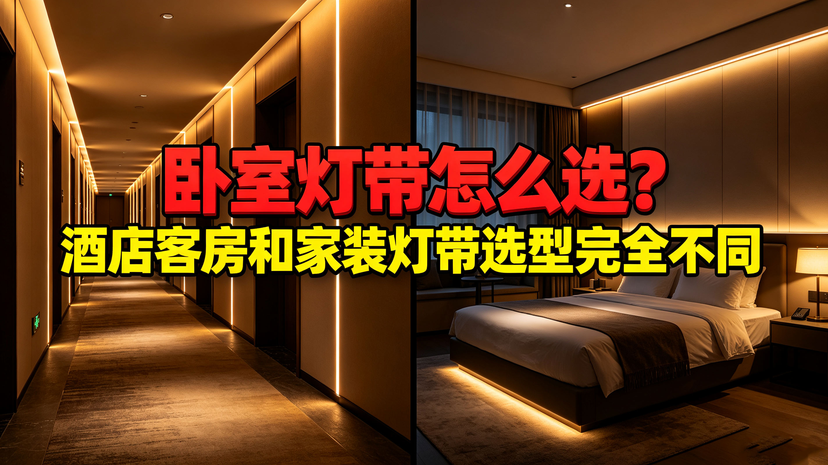卧室灯带怎么选？酒店客房和家装灯带选型完全不同