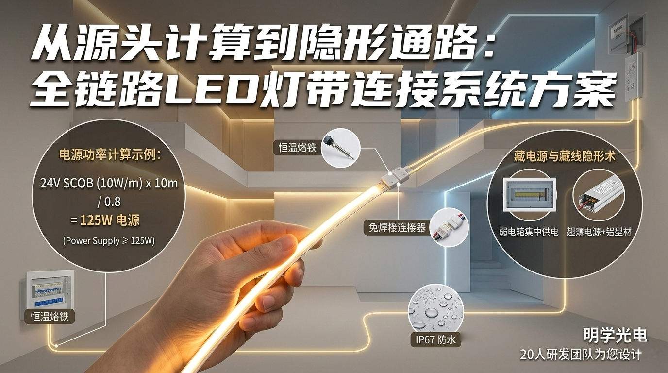 LED灯带连接教程 | 避开压降与烧毁灯带，实现工业级亮化效果