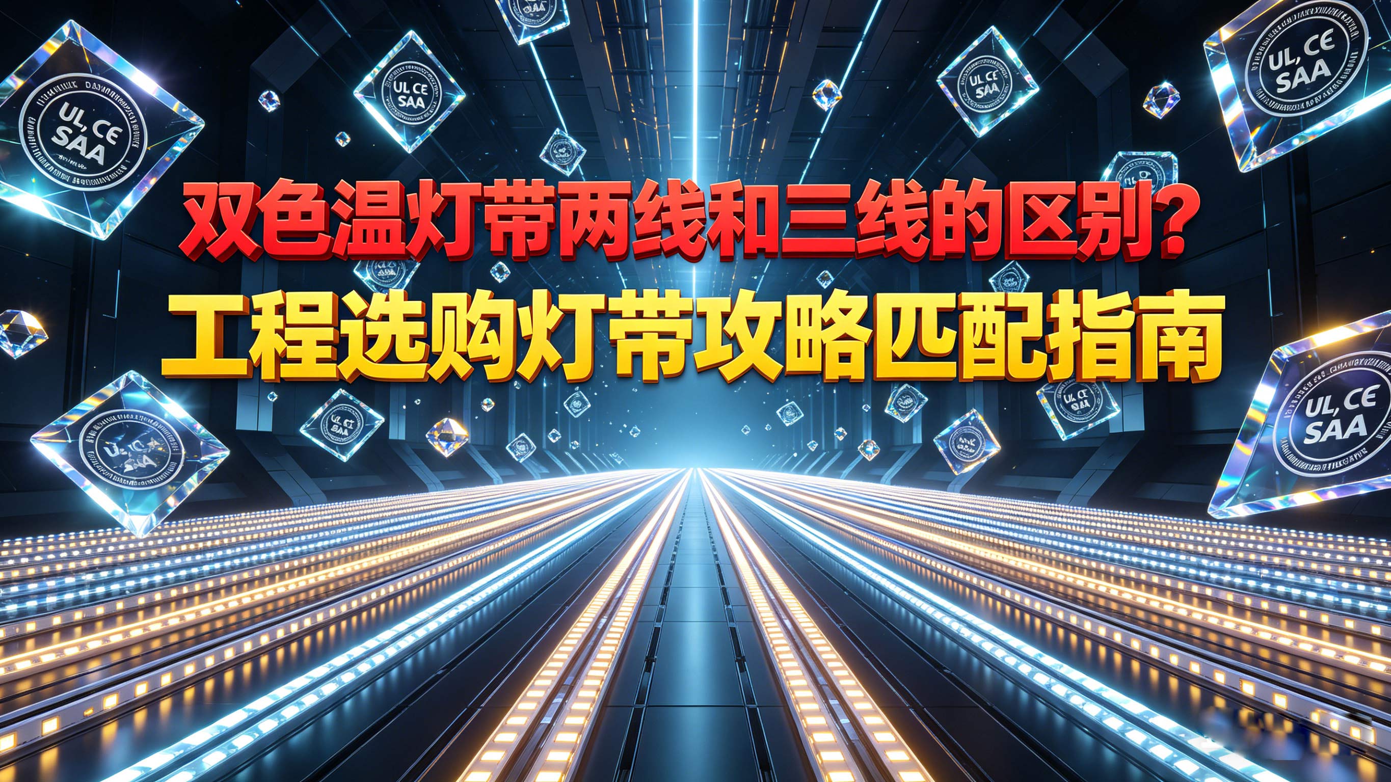双色温灯带两线和三线区别｜工程选购灯带攻略匹配指南