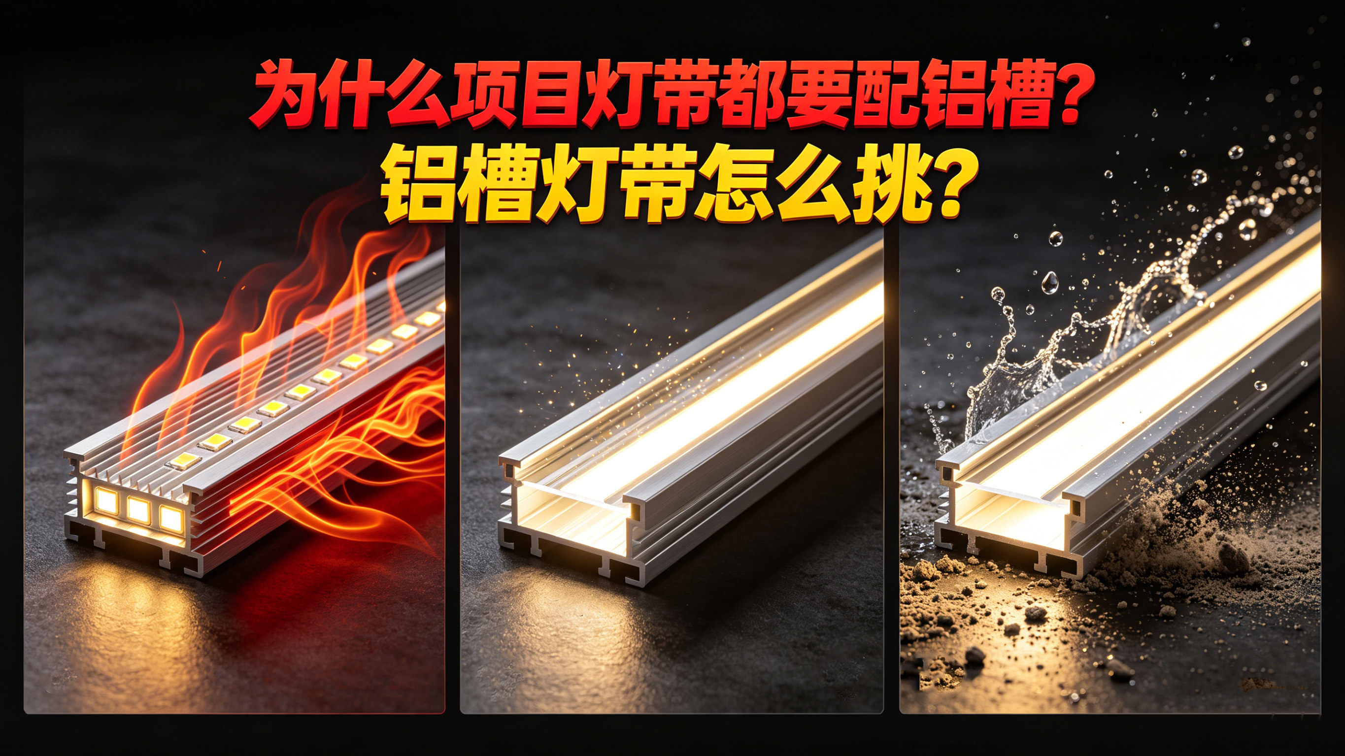 为什么项目灯带都要配铝槽？｜用铝槽灯带需要注意什么？