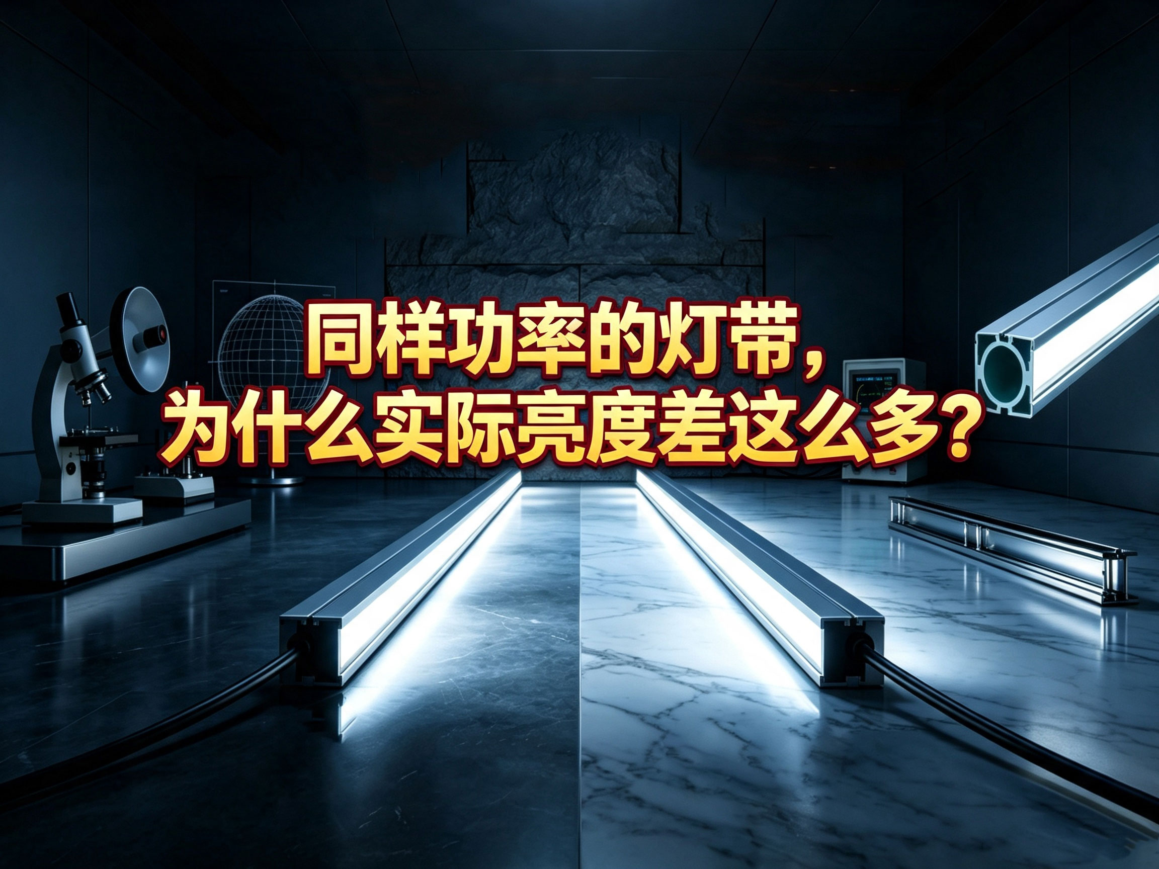 同样功率的灯带，为什么实际亮度差这么多？